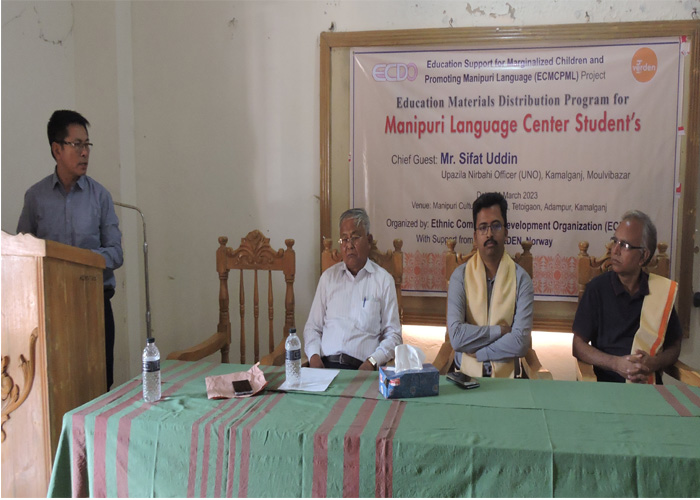 Education materials distribution programme for Manipuri language centre students